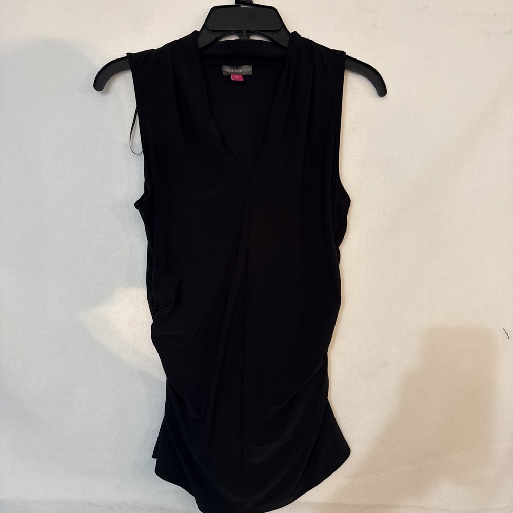 Vince Camuto Sleeveless Scoop Neck Top, Black, Women's Size Small